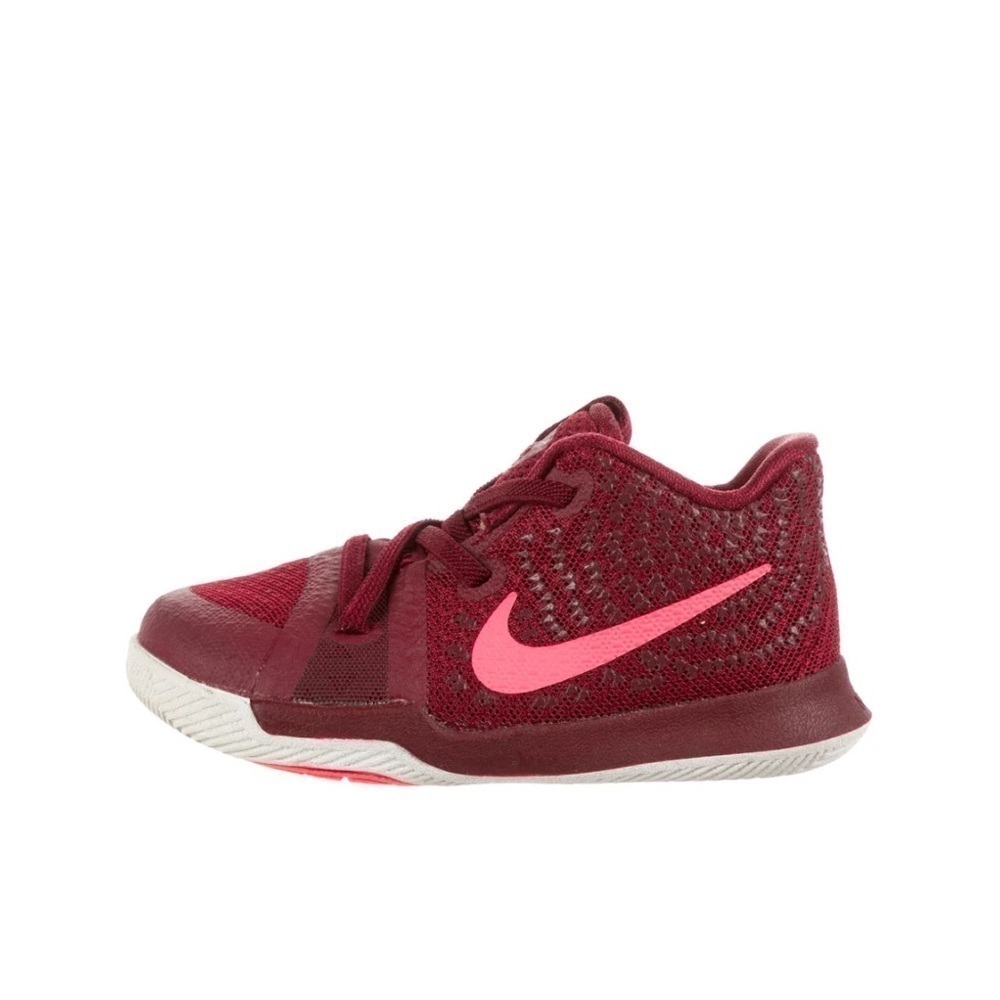 Nike Kyrie Irving 3 Girls Sneakers Logo Swoosh Lace Up Shoes Hot Punch Size 10C